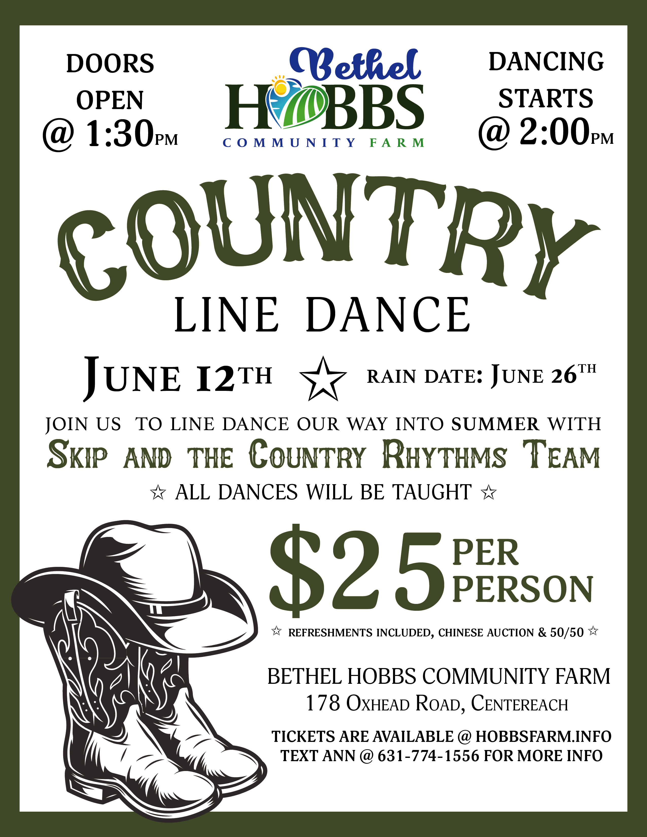 Country Line Dancing at Bethel Hobbs Farm